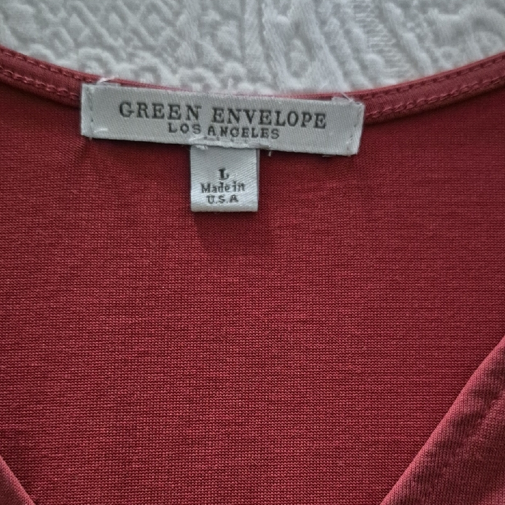 Universal Thread V-Neck Button Blouse - Rust Red - Picture 3 of 3